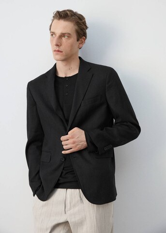 MANGO MAN Slim Fit Blazer 'Sakko Amalfi' in Schwarz