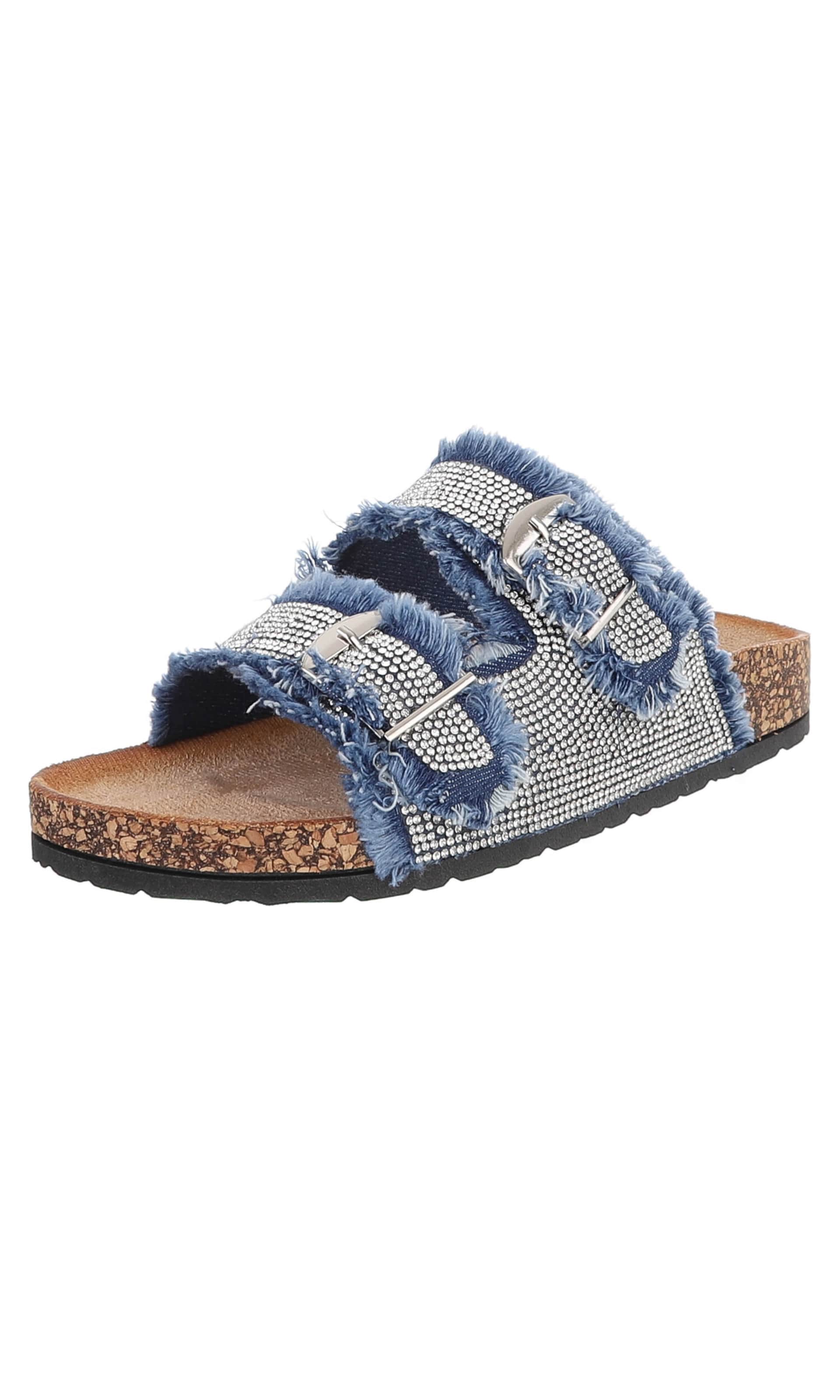 Ital-Design Mules in Blue: front