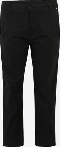 Calvin Klein Big & Tall Tapered Pants in Black: front