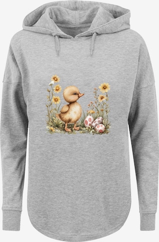 F4NT4STIC Sweatshirt 'Niedliche Enten Ostereier' in Grau: Vorderseite