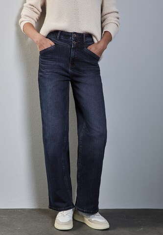 STREET ONE Loosefit Jeans in Blauw: voorkant