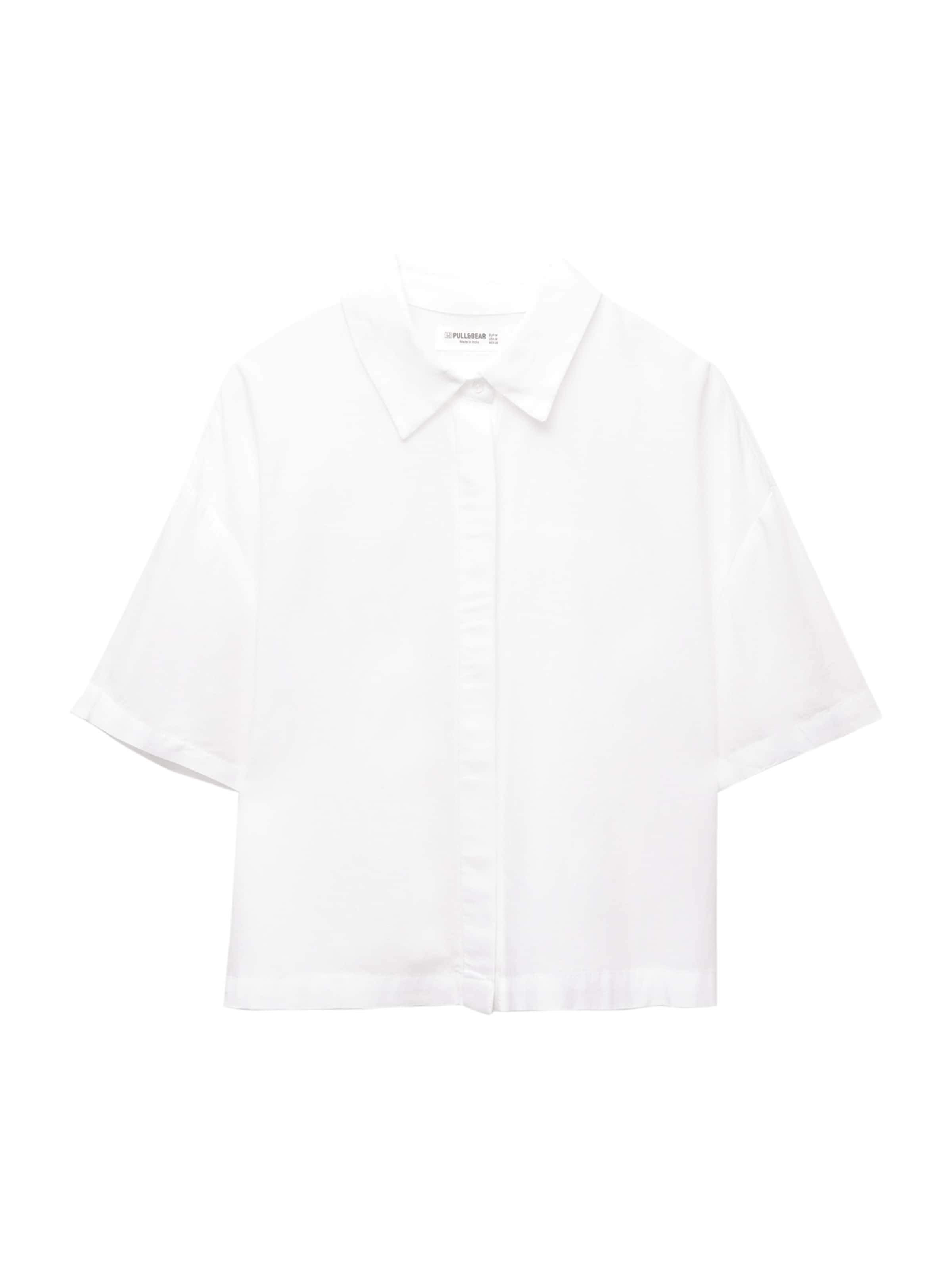 Pull&Bear Bluse in Weiß: Vorderseite