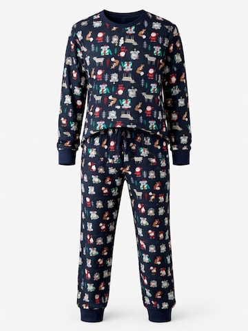 PANTONECLO Pajamas long 'Pantoneclo Men’s Pajama Set' in Mixed colours: front