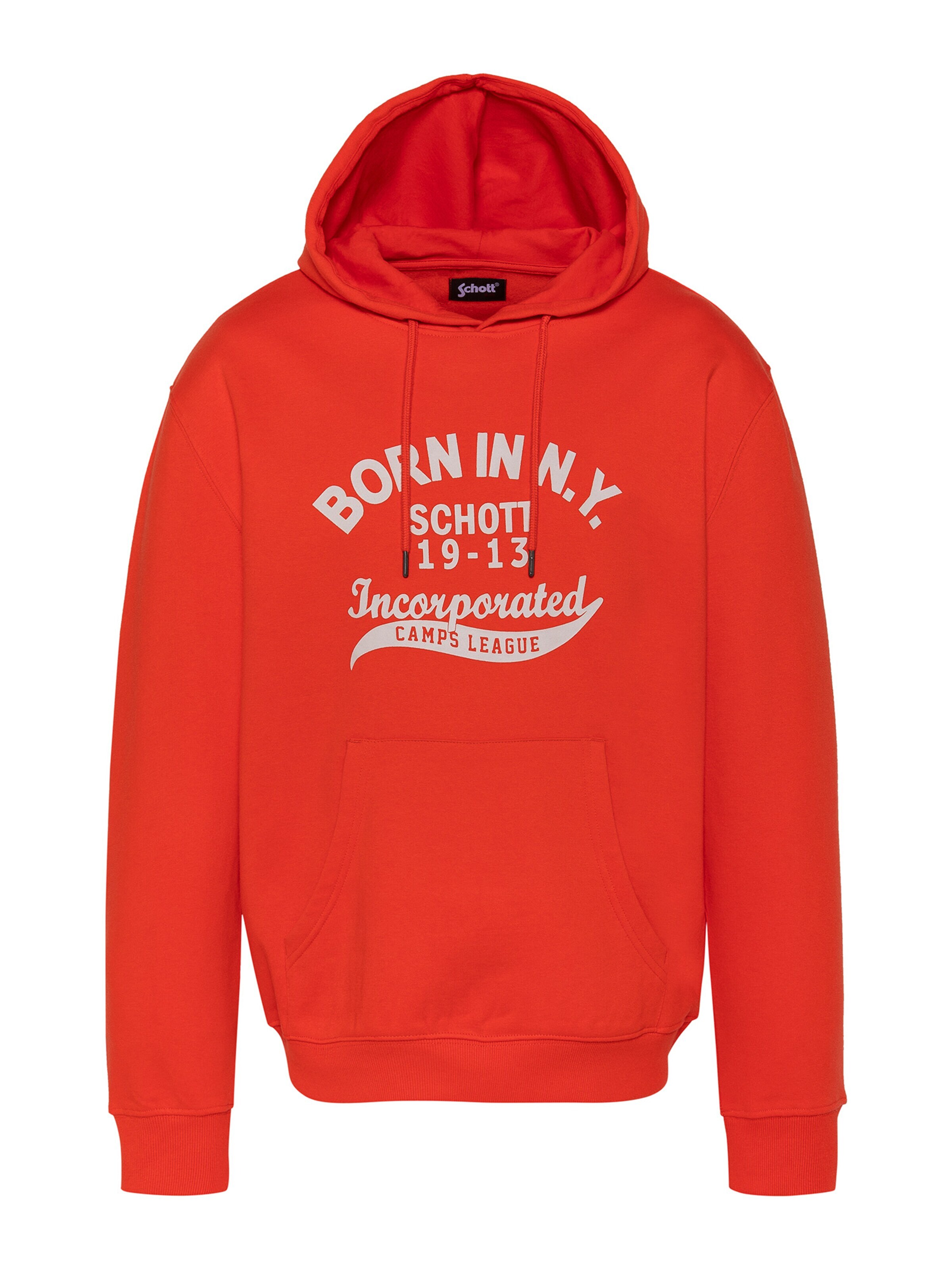 Sweat-shirt Schott NYC en orange : devant