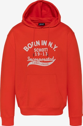 Sweat-shirt Schott NYC en orange : devant