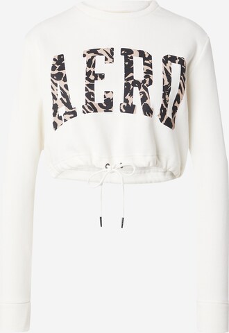 AÉROPOSTALE Sweatshirt in White: front