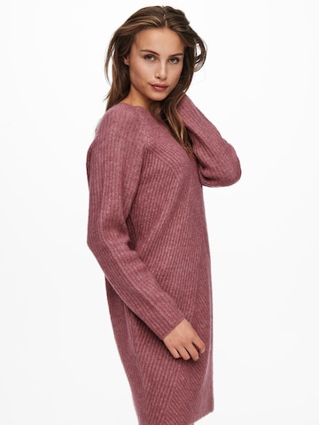 ONLY Knitted dress 'Carol' in Purple