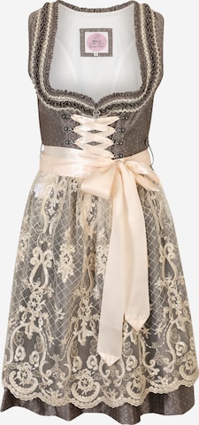 MARJO Dirndl 'Sarina' i brun: framsida