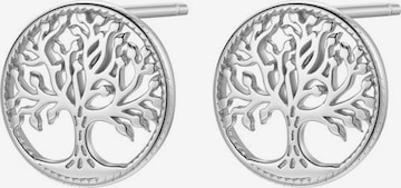 Boucles d'oreilles 'Life Roots' Hey Happiness en argent : devant