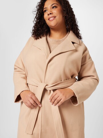 ABOUT YOU Curvy Between-Seasons Coat 'Giulia' in Beige