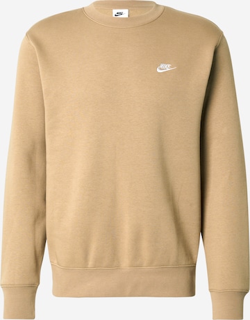Nike Sportswear Sweatshirt 'CLUB' in Beige: front