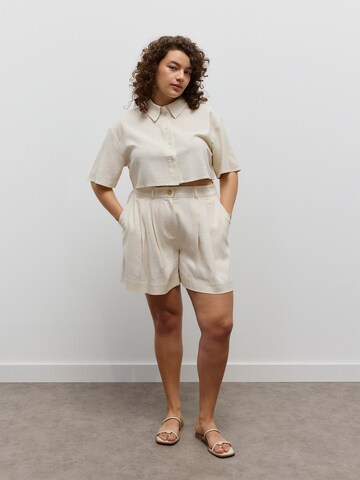 Wide leg Pantaloni con pieghe di CITA MAASS in beige