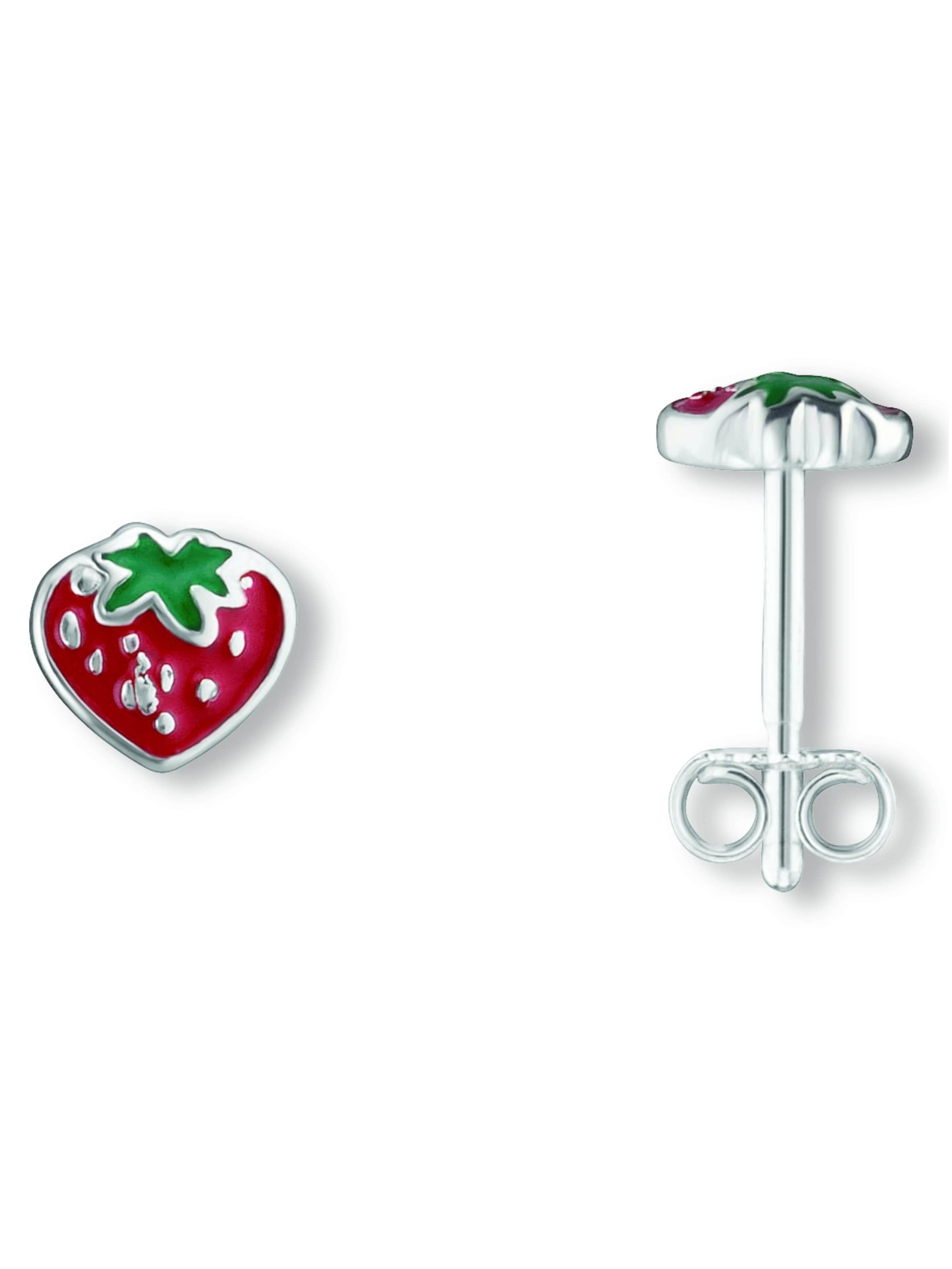 ONE ELEMENT Earrings 'Erdbeere' in Silver