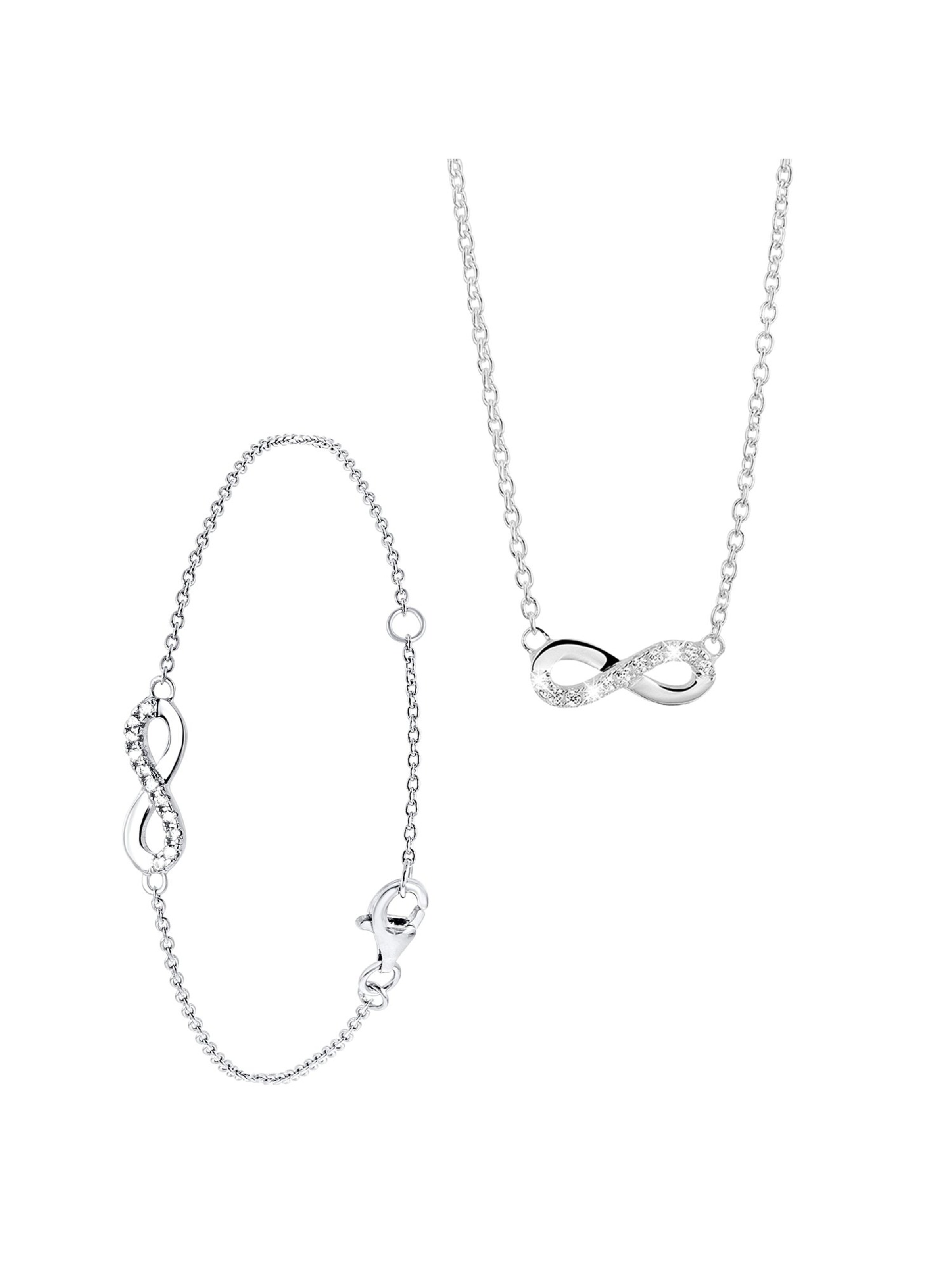 Lucardi Sieraden set 'Klassisch' in Zilver: voorkant