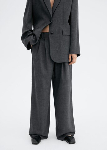 MANGO Wide Leg Hose 'Milano' in Grau: Vorderseite