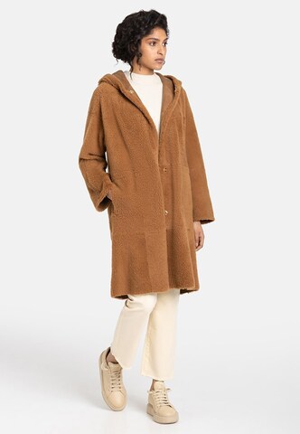 Werner Christ Between-Seasons Coat in Brown