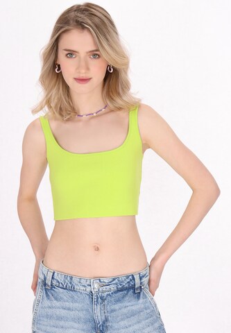 MYMO - Top de punto en verde: frente