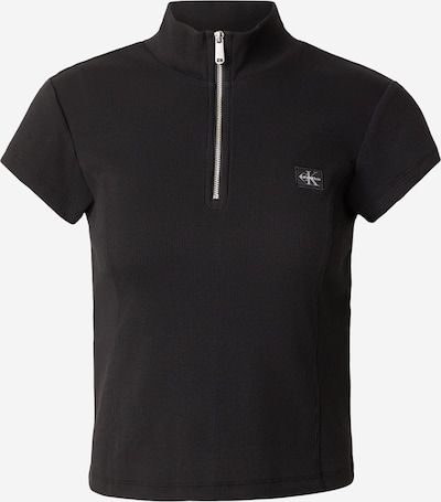 XXS dydžio Marškinėliai 'Monologo Quarter-zip' iš Calvin Klein Jeans, spalva – juoda, Prekių apžvalga
