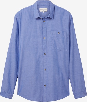 Coupe regular Chemise TOM TAILOR DENIM en bleu : devant