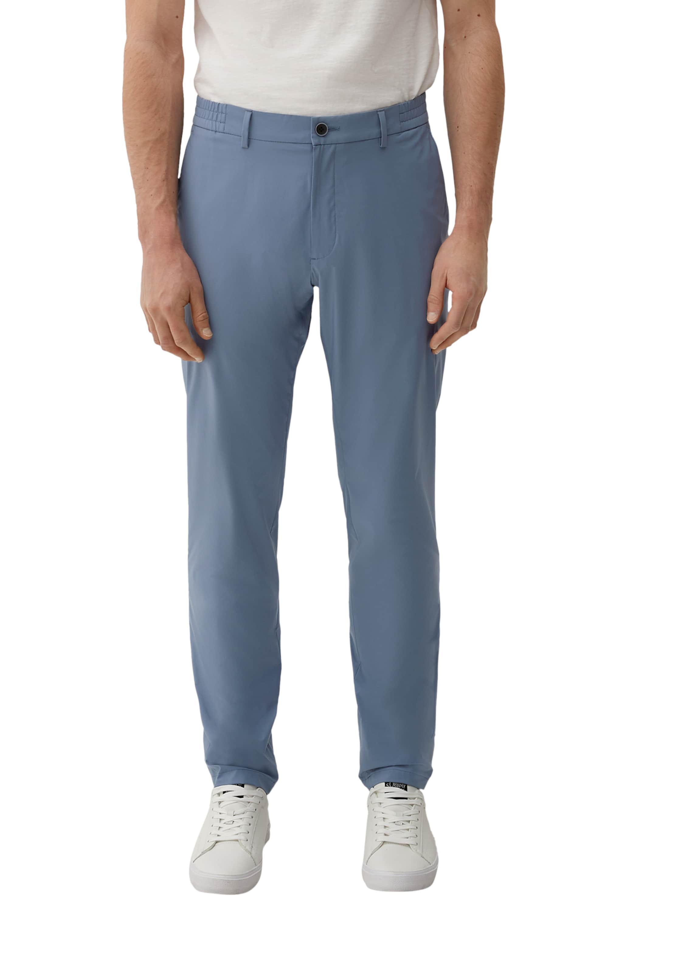 Regular Pantalon à plis s.Oliver en bleu : devant