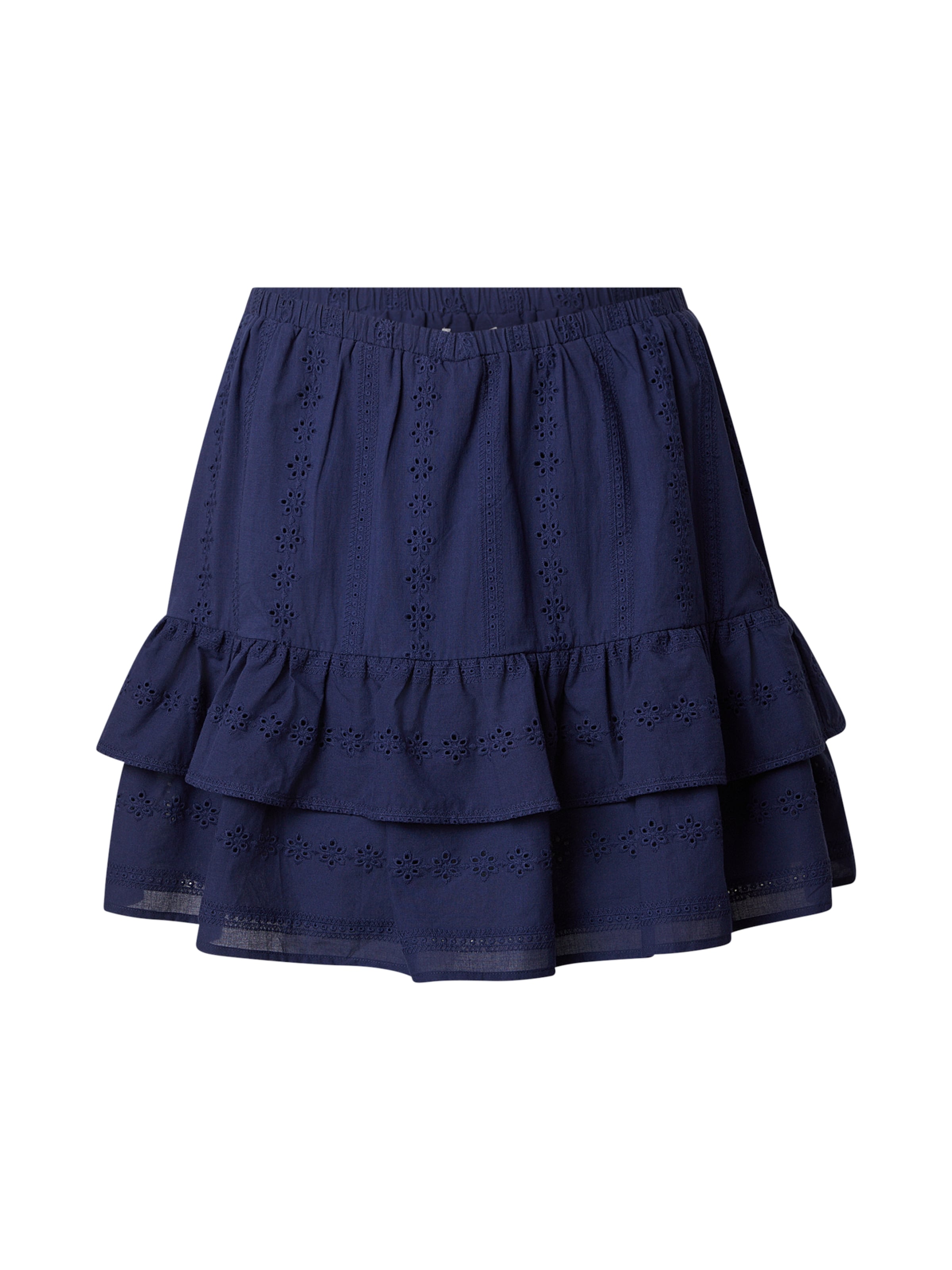 CITA MAASS Jupe 'Broderie Anglaise' en bleu marine, Vue avec produit