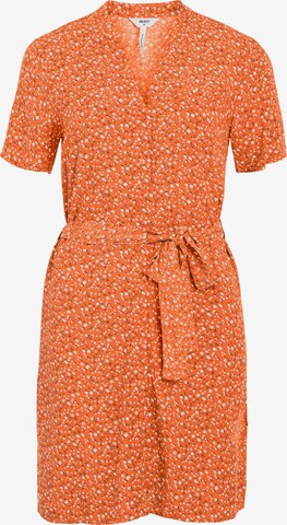 OBJECT - Vestido camisero 'Ema Elise' en naranja: frente