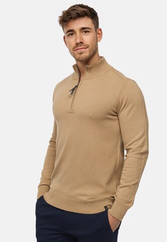 INDICODE JEANS Pullover ' Gore ' in Braun