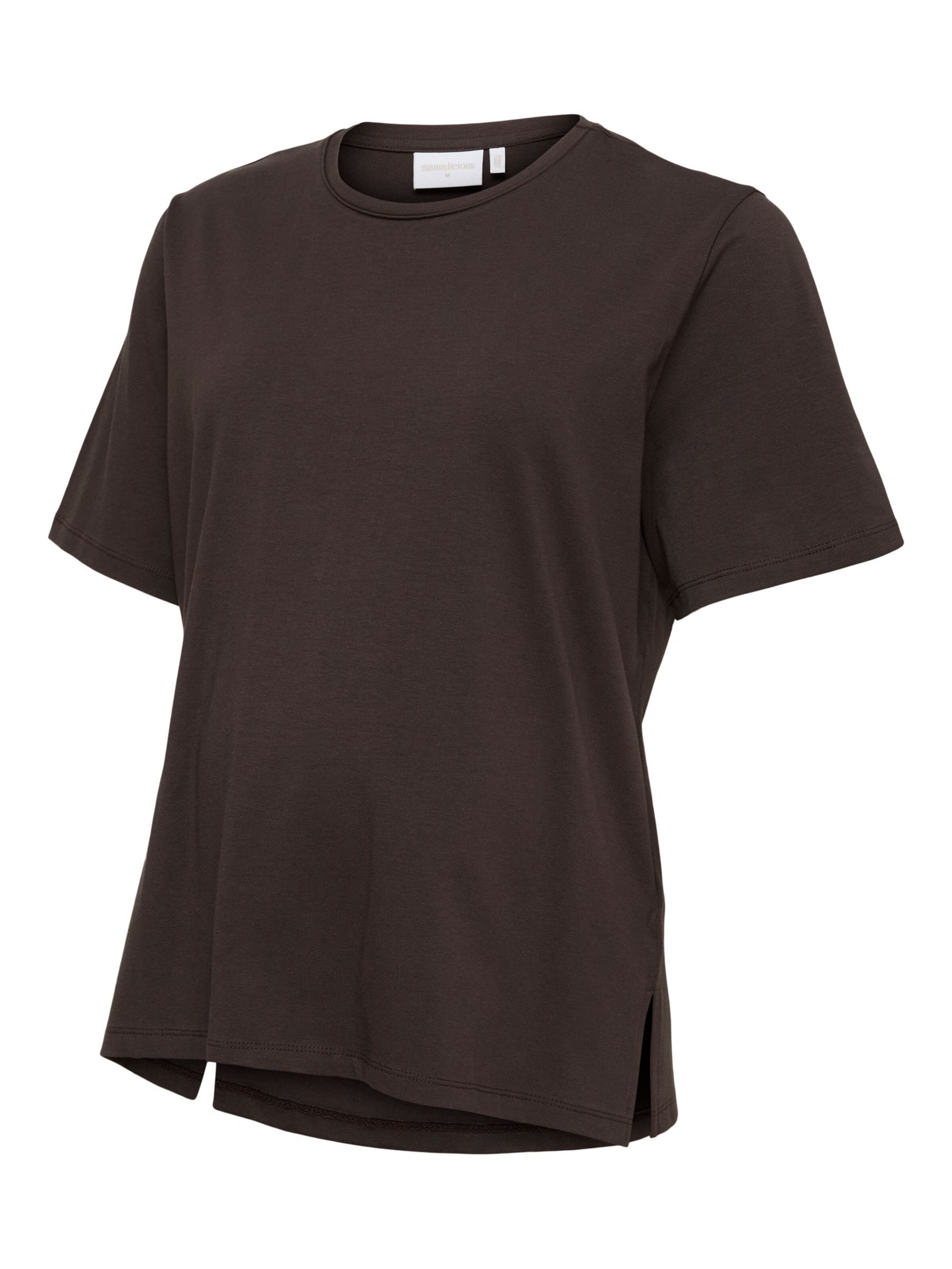 MAMALICIOUS Shirt in Bruin: voorkant
