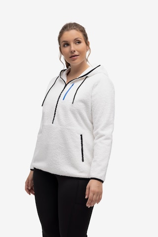 Ulla Popken Sweatshirt in Wit: voorkant