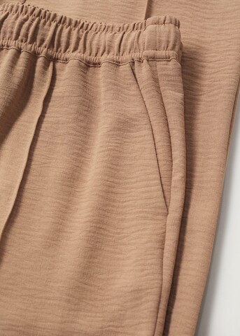 MANGO Wide leg Pants in Brown