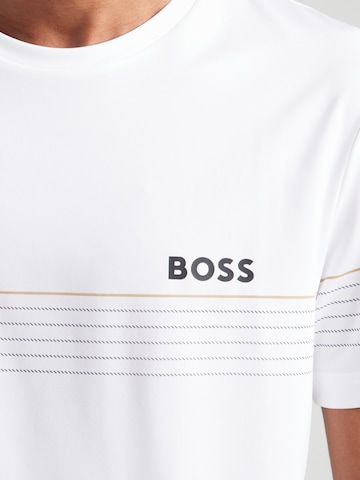 T-Shirt fonctionnel 'Check TOC' BOSS en blanc