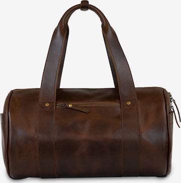 Borsa weekend 'Chap' di Buckle & Seam in marrone: frontale