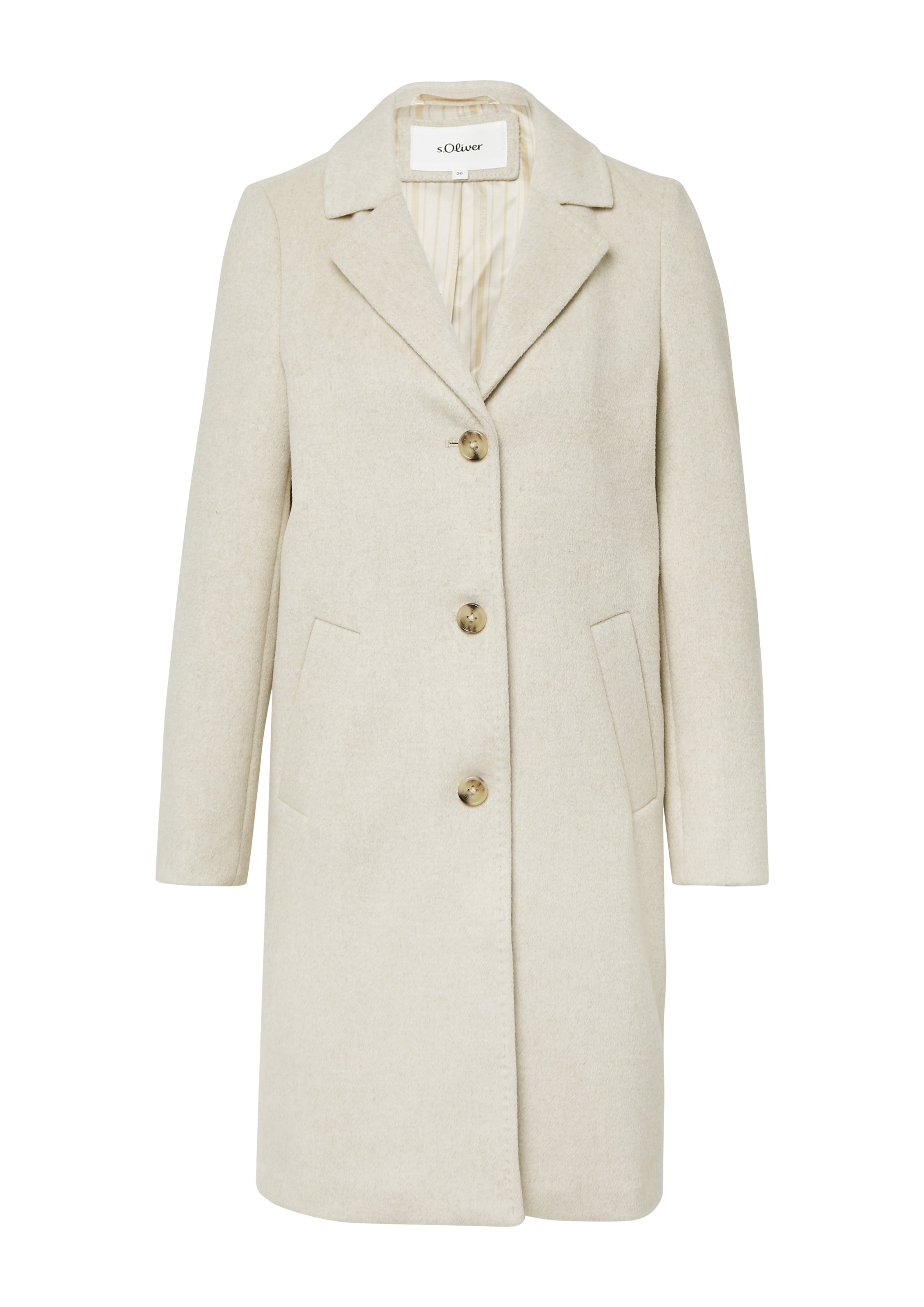 Cappotto di mezza stagione di s.Oliver in beige: frontale
