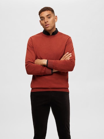 Coupe regular Pull-over 'Berg' SELECTED HOMME en marron