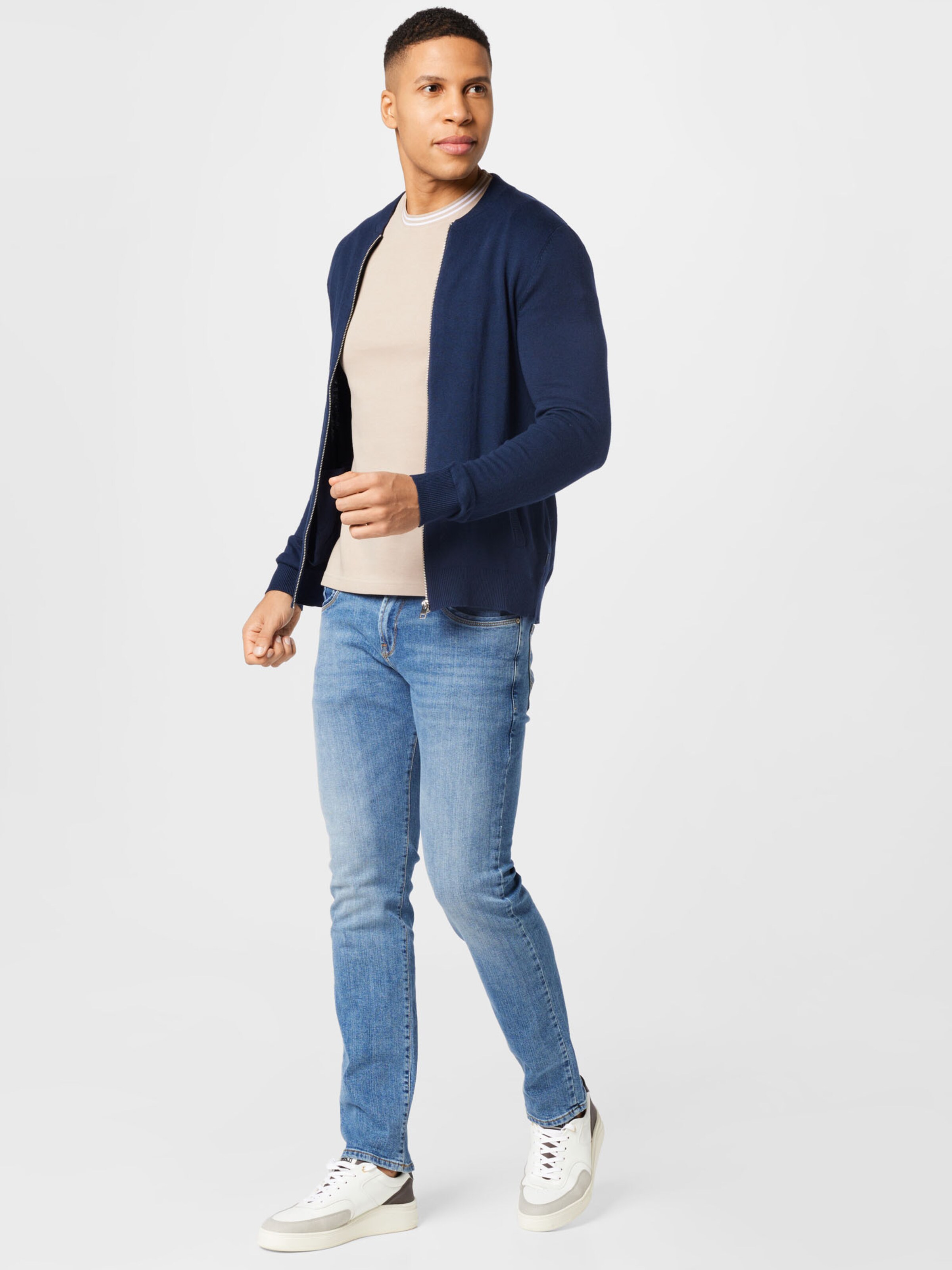 Männer Pullover & Strick JACK & JONES Strickjacke in Nachtblau - JA59825 Männer Pullover & Strick JACK & JONES Strickjacke in Nachtblau - JA59825