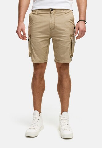 INDICODE JEANS Regular Cargo Pants 'Lanny' in Beige: front