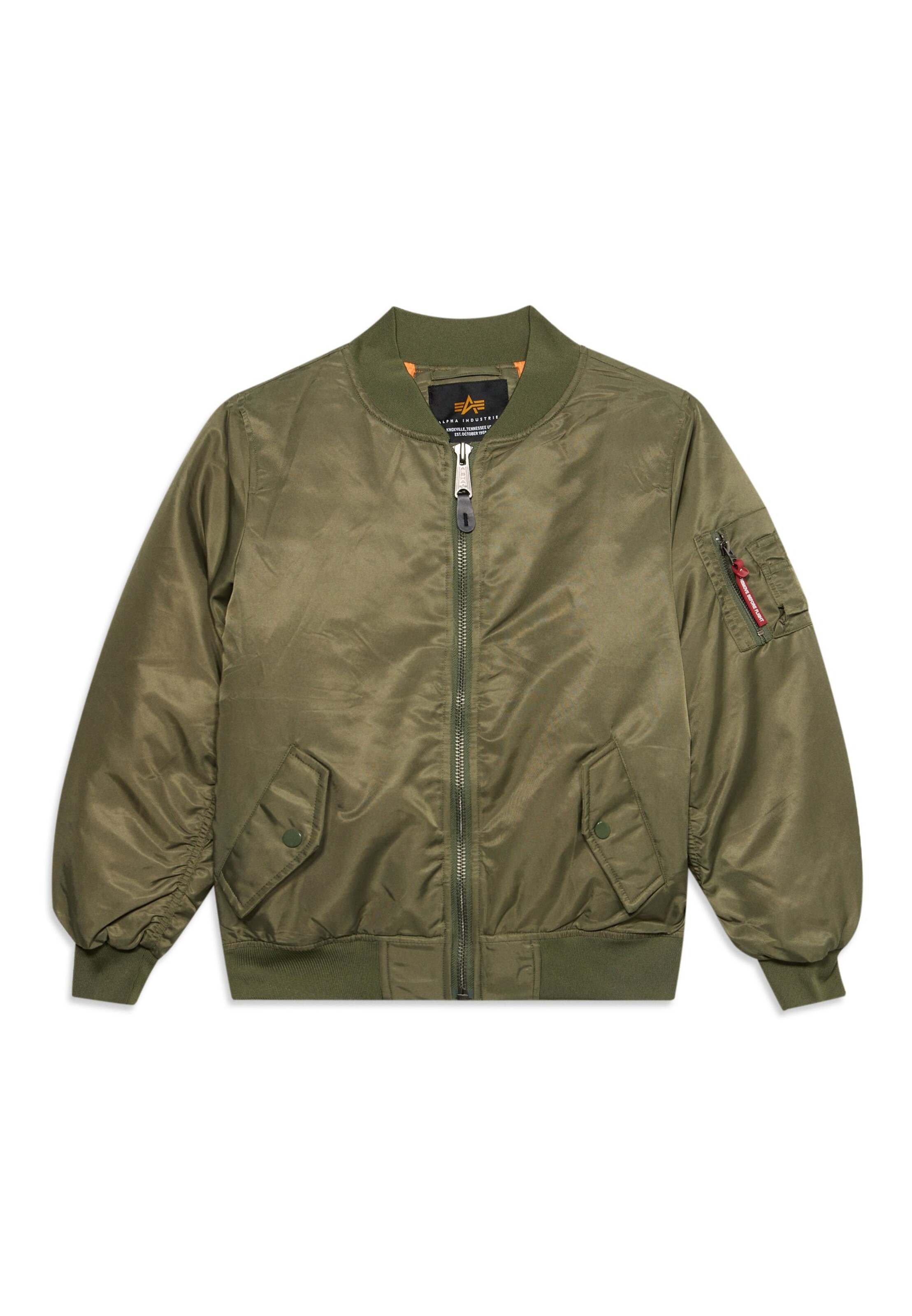 ALPHA INDUSTRIES Jacke 'MA-1' in 128-132 in oliv, Produktansicht