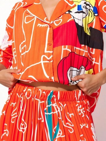 Pantalons de tailleur MSN Collection en orange