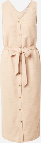 ICHI Shirt Dress in Beige: front