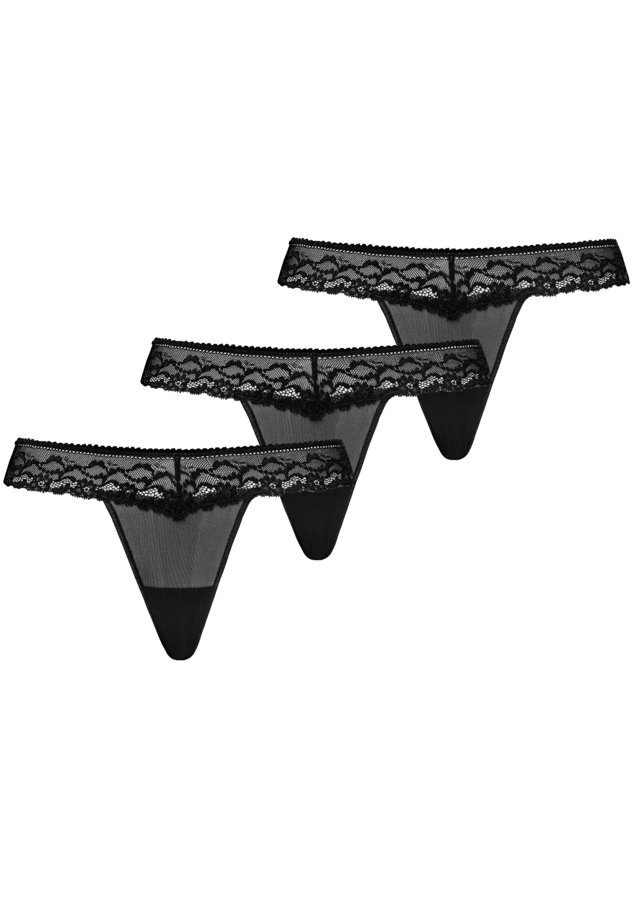 TEYLI Stringit 'Leo' värissä musta: etupuoli