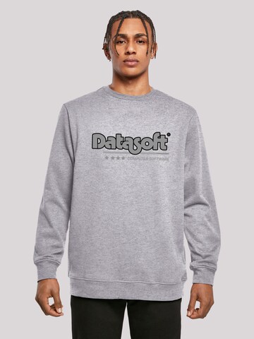 F4NT4STIC Sweatshirt 'Retro Gaming Datasoft' in Grey: front