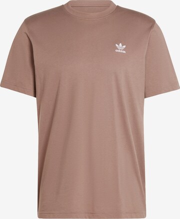 ADIDAS ORIGINALS Shirt 'Trefoil Essentials' in Brown: front