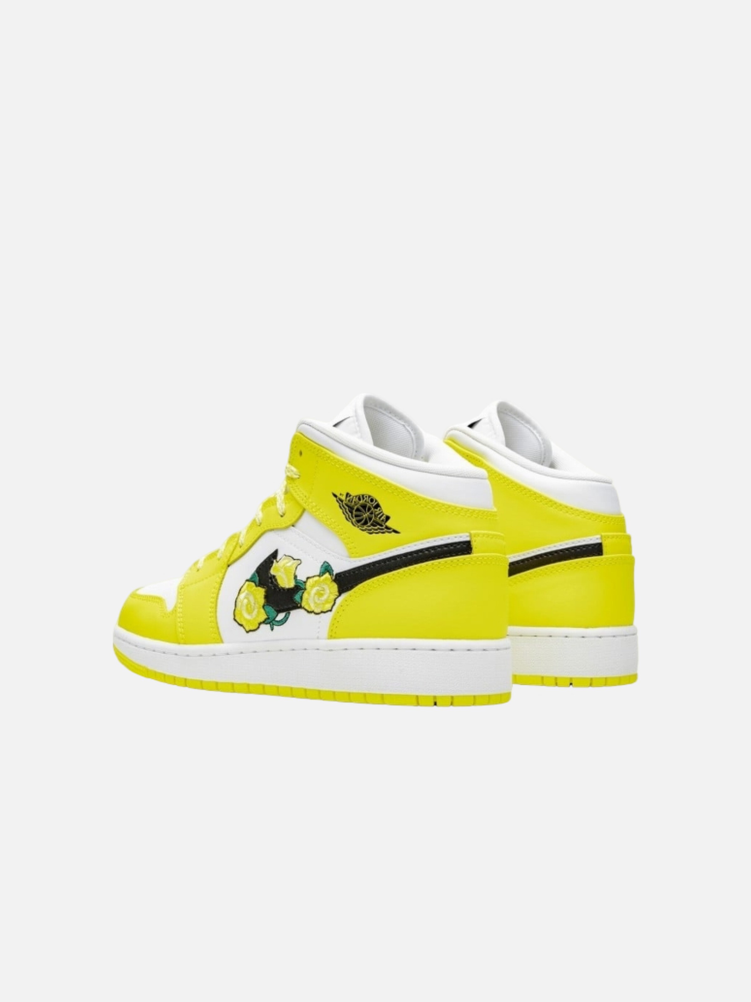 Baskets hautes 'Air 1 Mid Dynamic Floral' Jordan en jaune