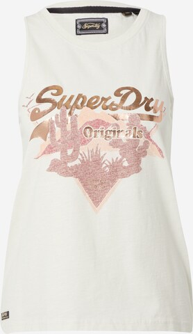 Superdry - Top en blanco: frente