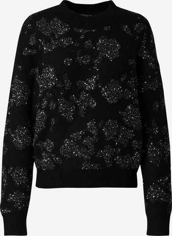 Pull-over QS en noir : devant