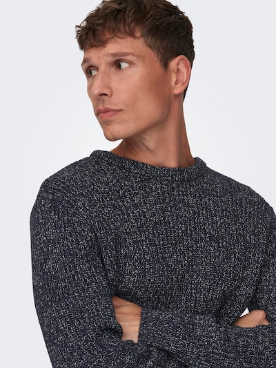 Only & Sons Pull-over 'MALAKI' en bleu marine, Vue avec produit