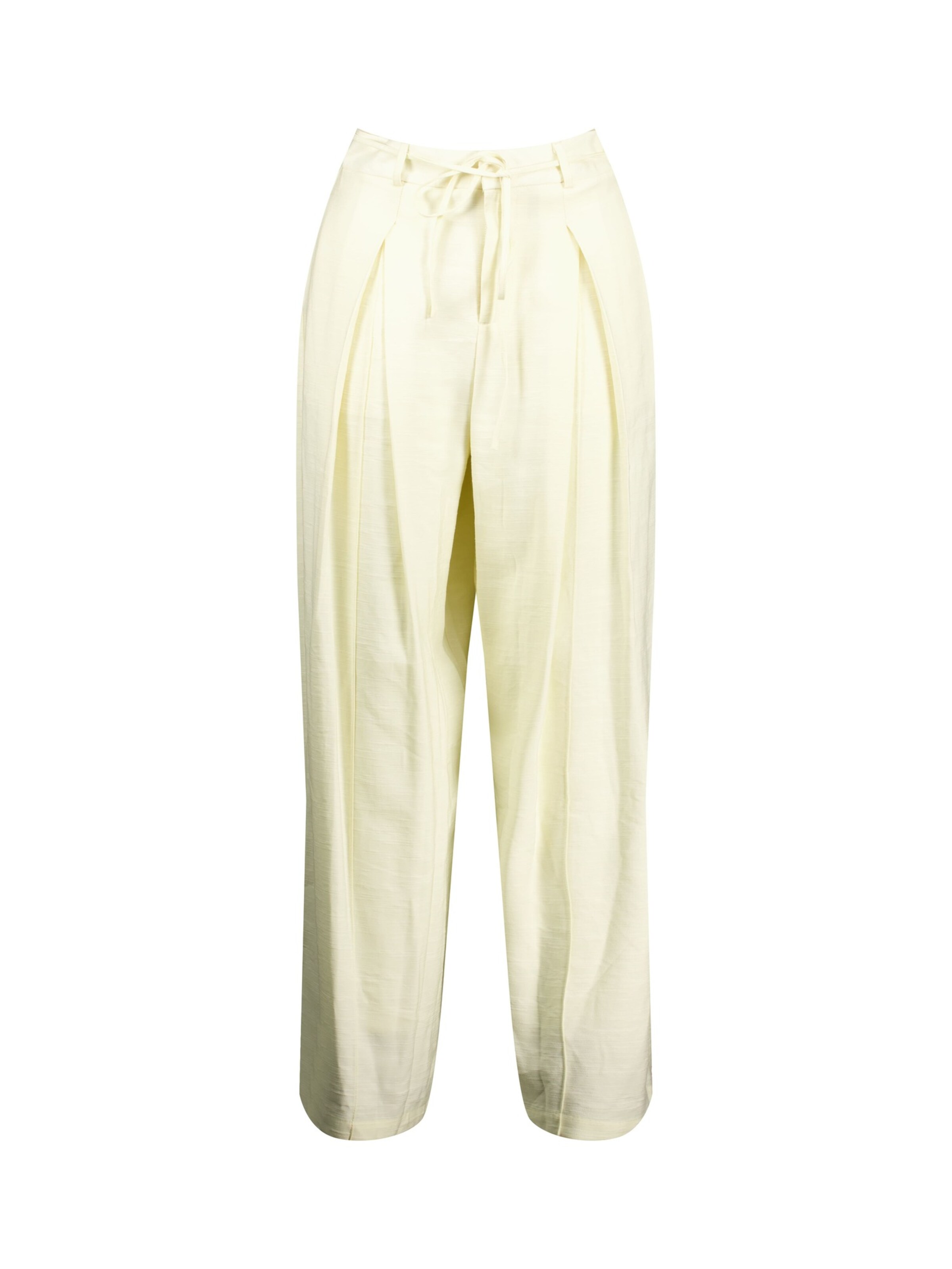 Deeluxe Bandplooibroek 'Valenza' in Wit: voorkant