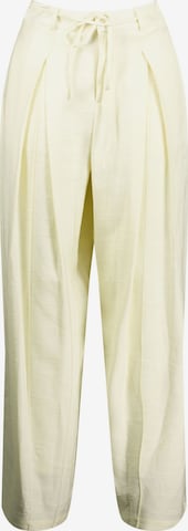 Deeluxe Bandplooibroek 'Valenza' in Wit: voorkant