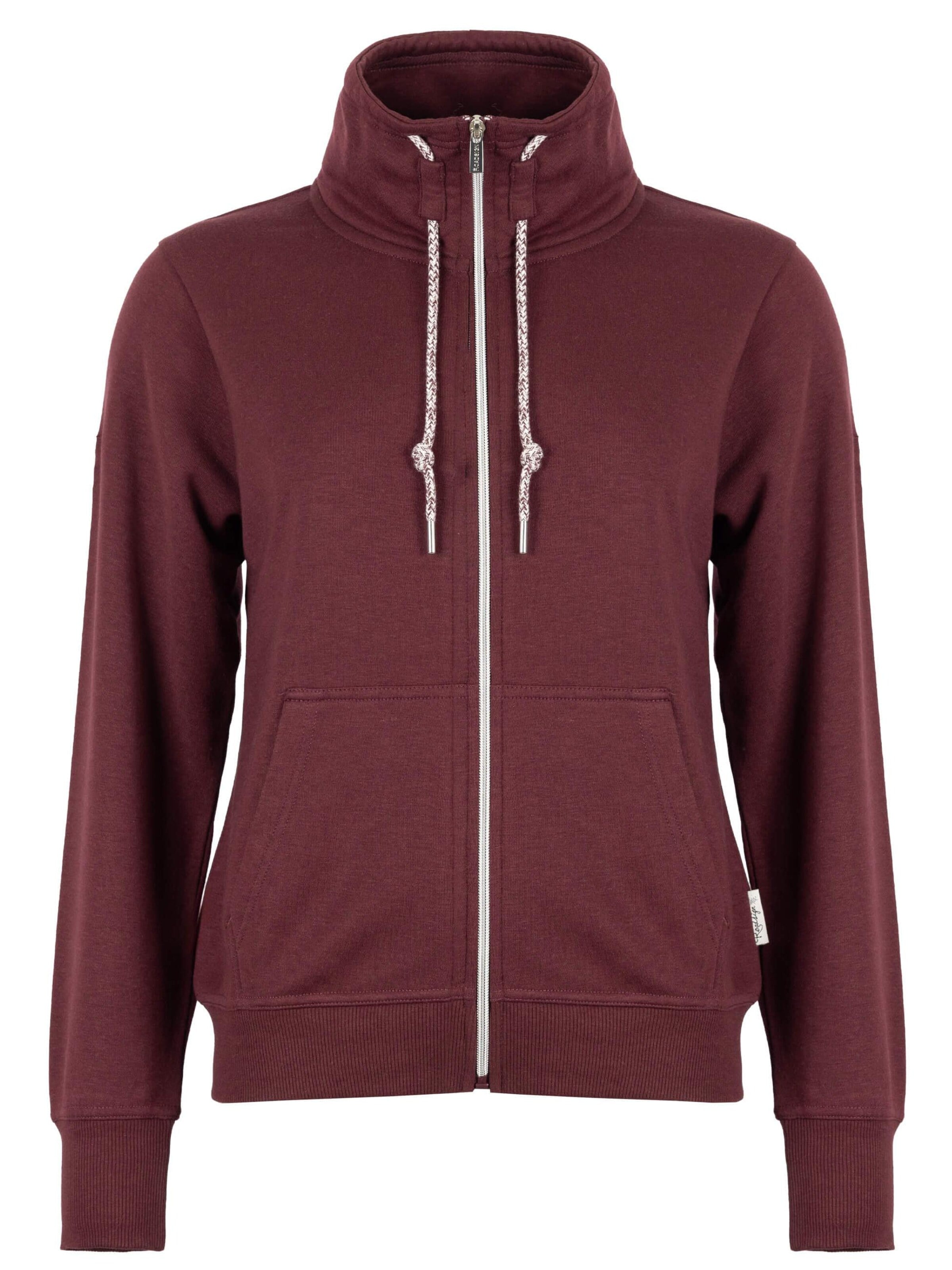 ROADSIGN australia Sweatjacke 'Sweatjacke Knot mit Stehkragen & Reißverschluss'‌‌‌‌‌‌ in Rot: Vorderseite
