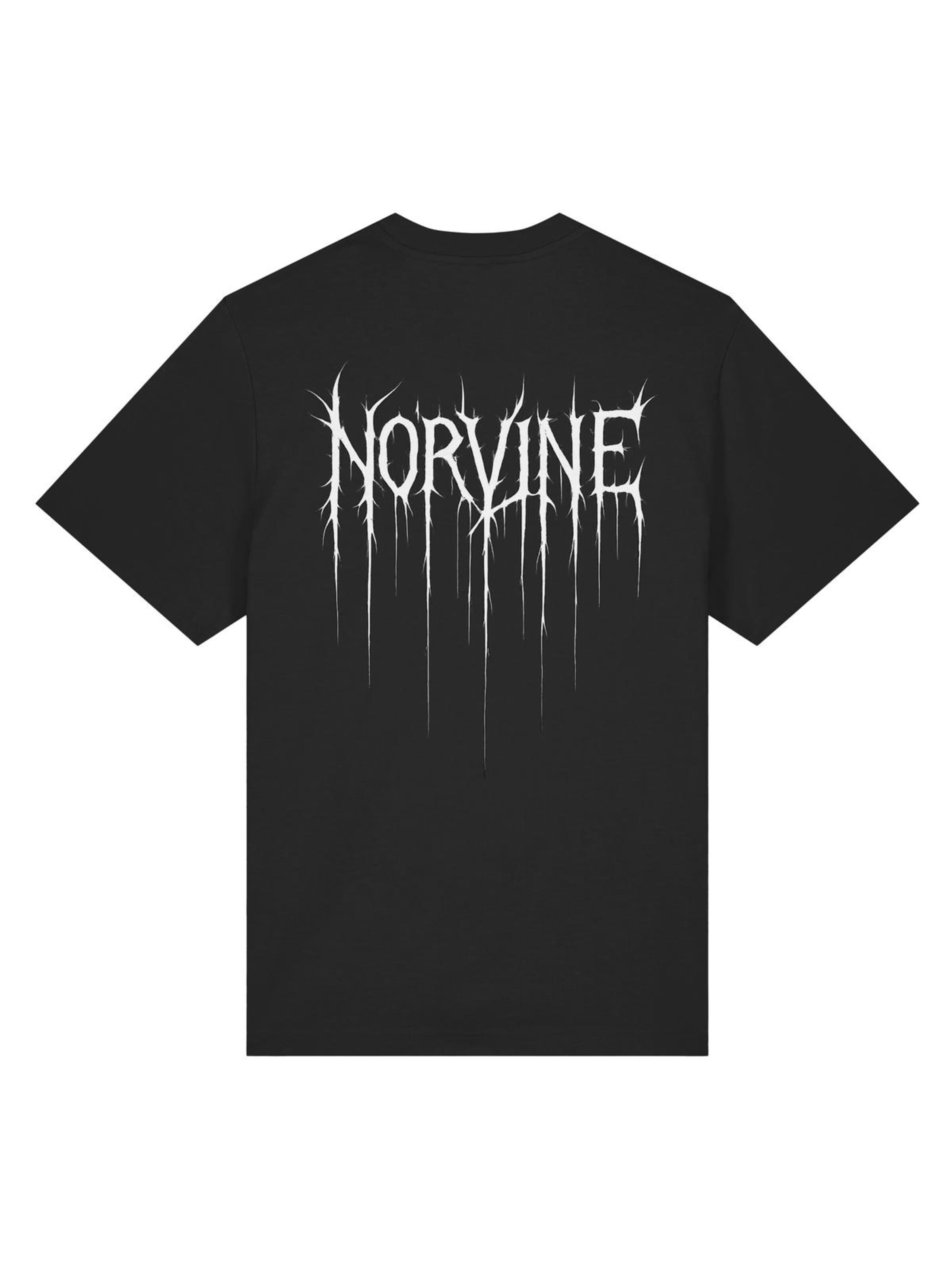 Norvine Paita 'Norvine Metal Veins Organic T-Shirt' värissä musta